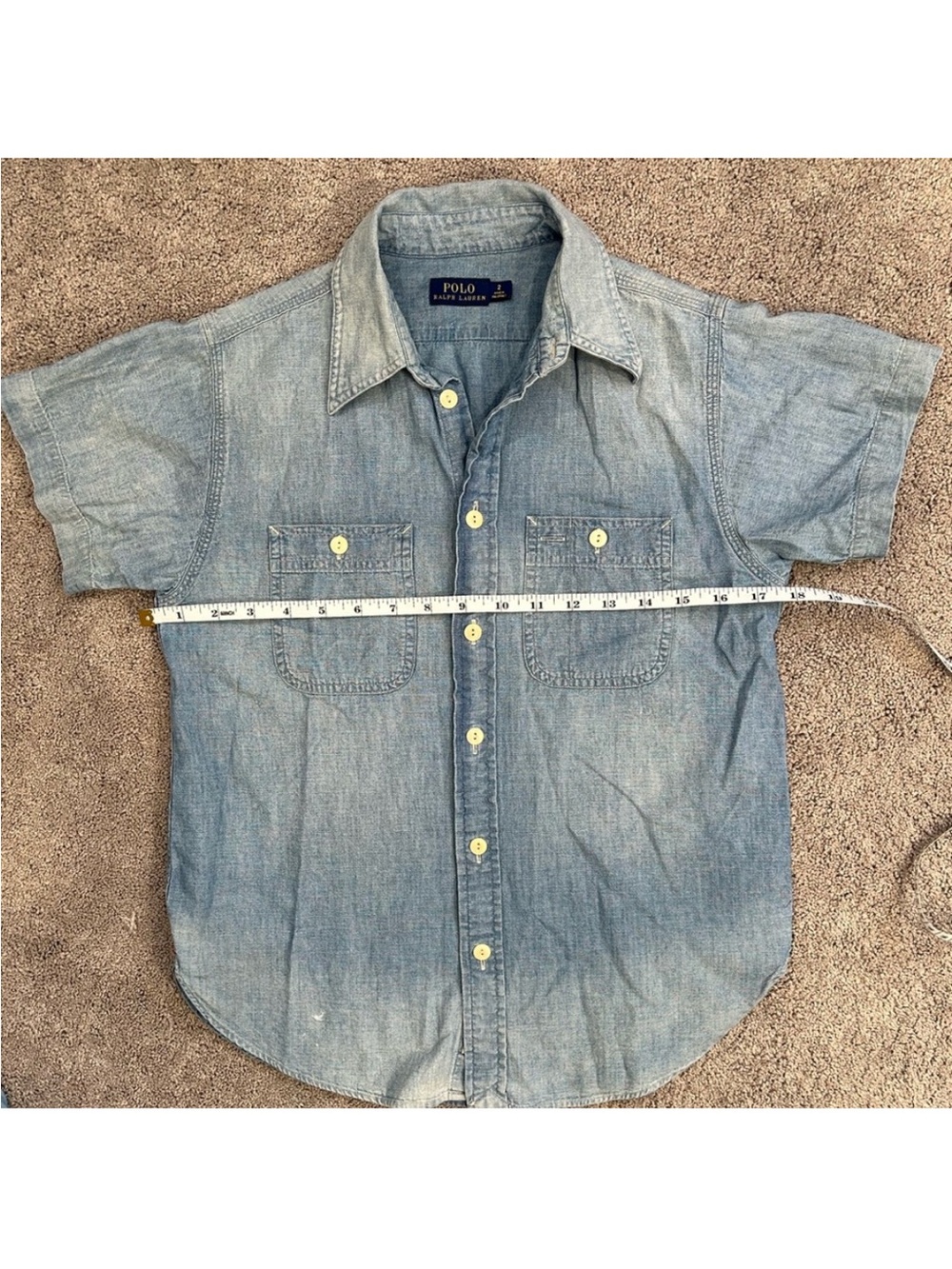 Light Denim Polo by Ralph Lauren Light Denim Short-Sleeve Button-Down Shirt - Picture 2 of 4